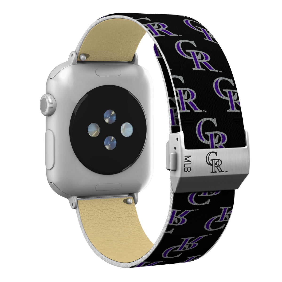 Colorado Rockies Full Print Watch Band With Engraved Buckle - Game Time