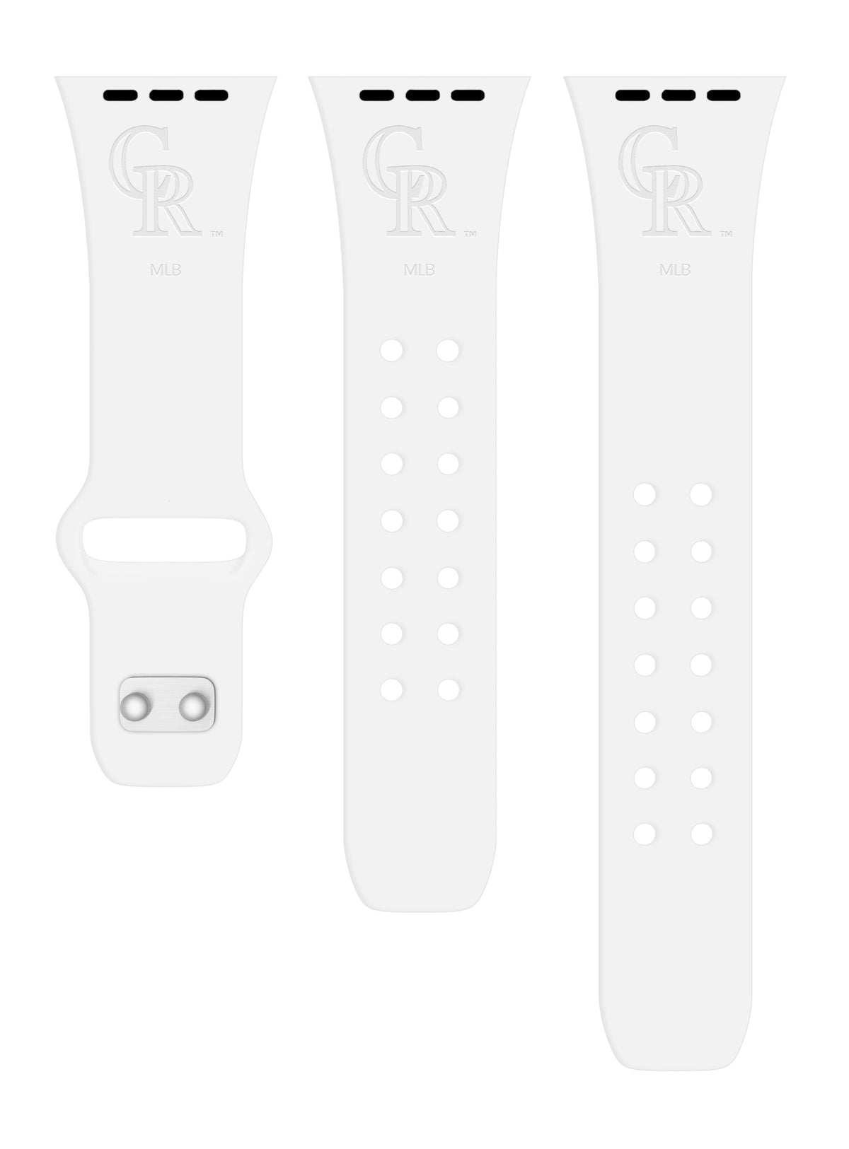 Colorado Rockies Engraved Silicone Apple Watch Band - Game Time