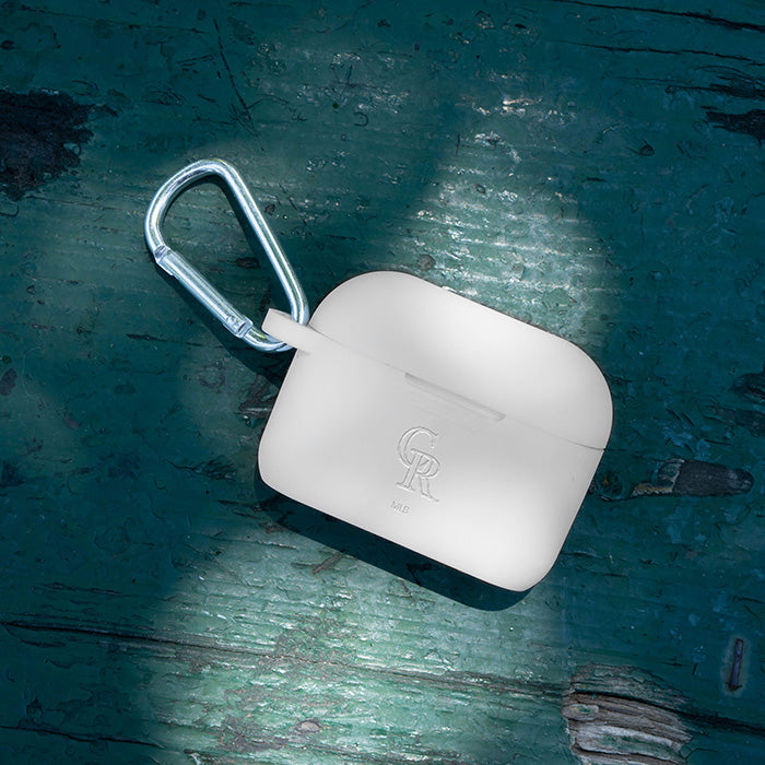 Game Time Colorado Rockies Engraved Silicone AirPods Pro Case Cover