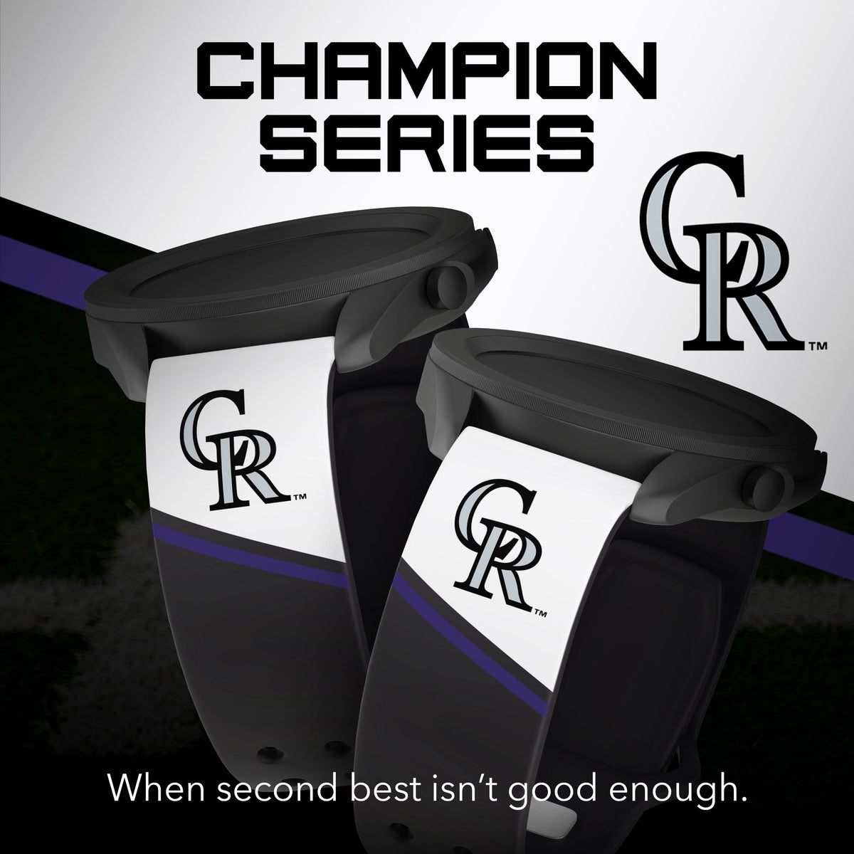 Colorado Rockies HD Champion Series Samsung Galaxy Watch Band