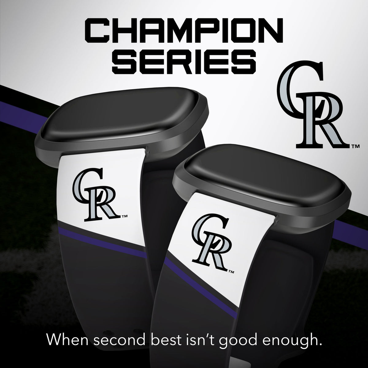 Colorado Rockies HD Champion Series Fitbit Versa 3 &amp; Sense Watch Band