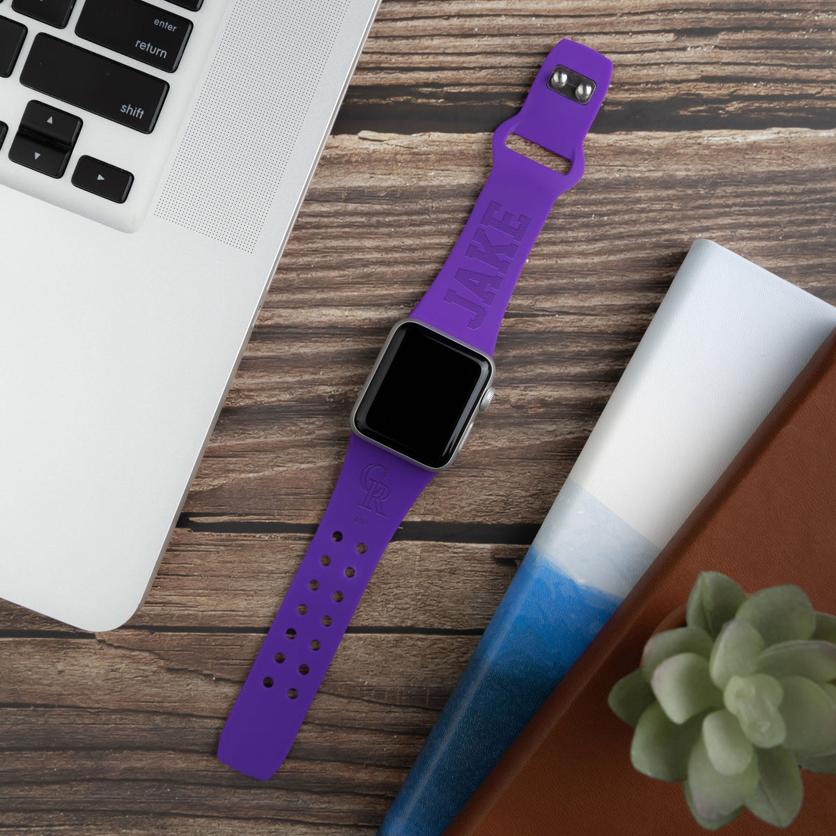 Colorado Rockies Custom Engraved Apple Watch Band
