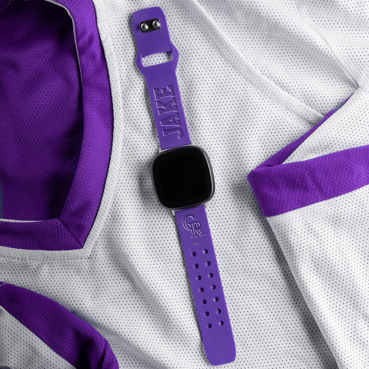 Colorado Rockies Custom Engraved Fitbit Versa 3 and Sense Watch Band