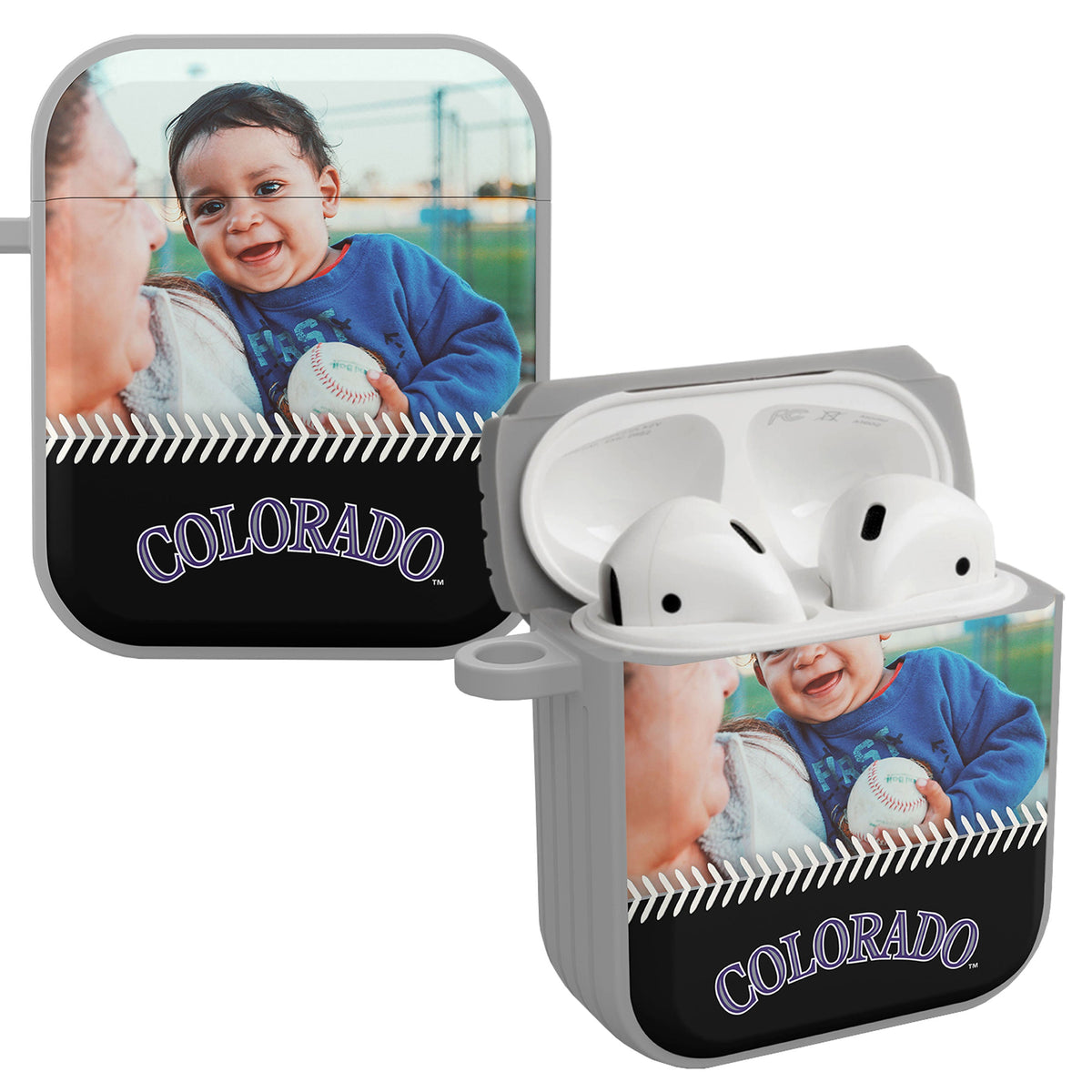 Colorado Rockies Custom Photo HDX Apple AirPods Gen 1 &amp; 2 Case Cover