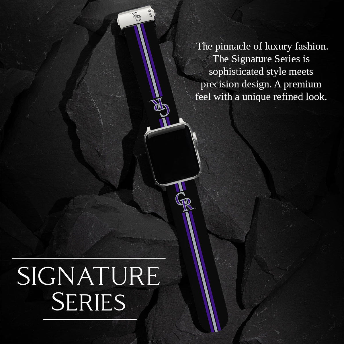 Game Time Colorado Rockies Signature Series Watch Band With Engraved Buckle