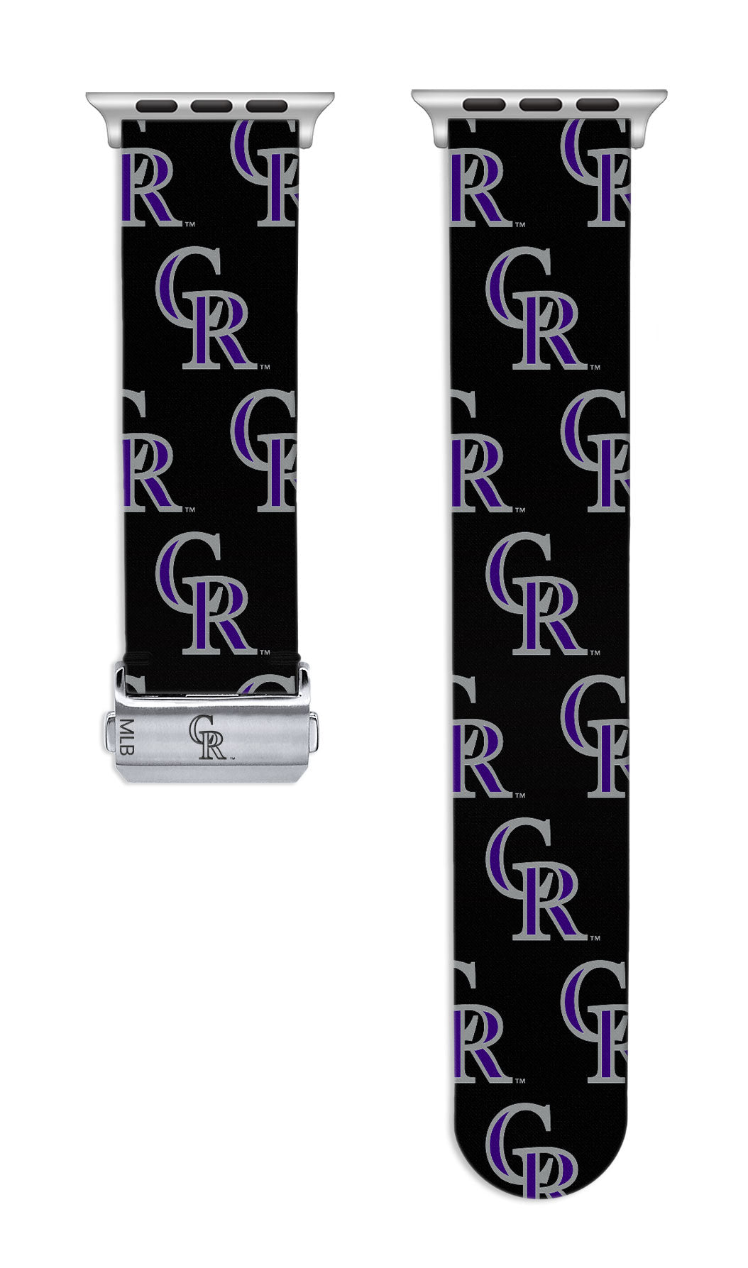 Colorado Rockies Full Print Watch Band With Engraved Buckle - Game Time