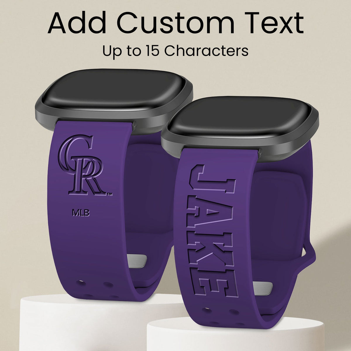 Colorado Rockies Custom Engraved Fitbit Versa 3 and Sense Watch Band