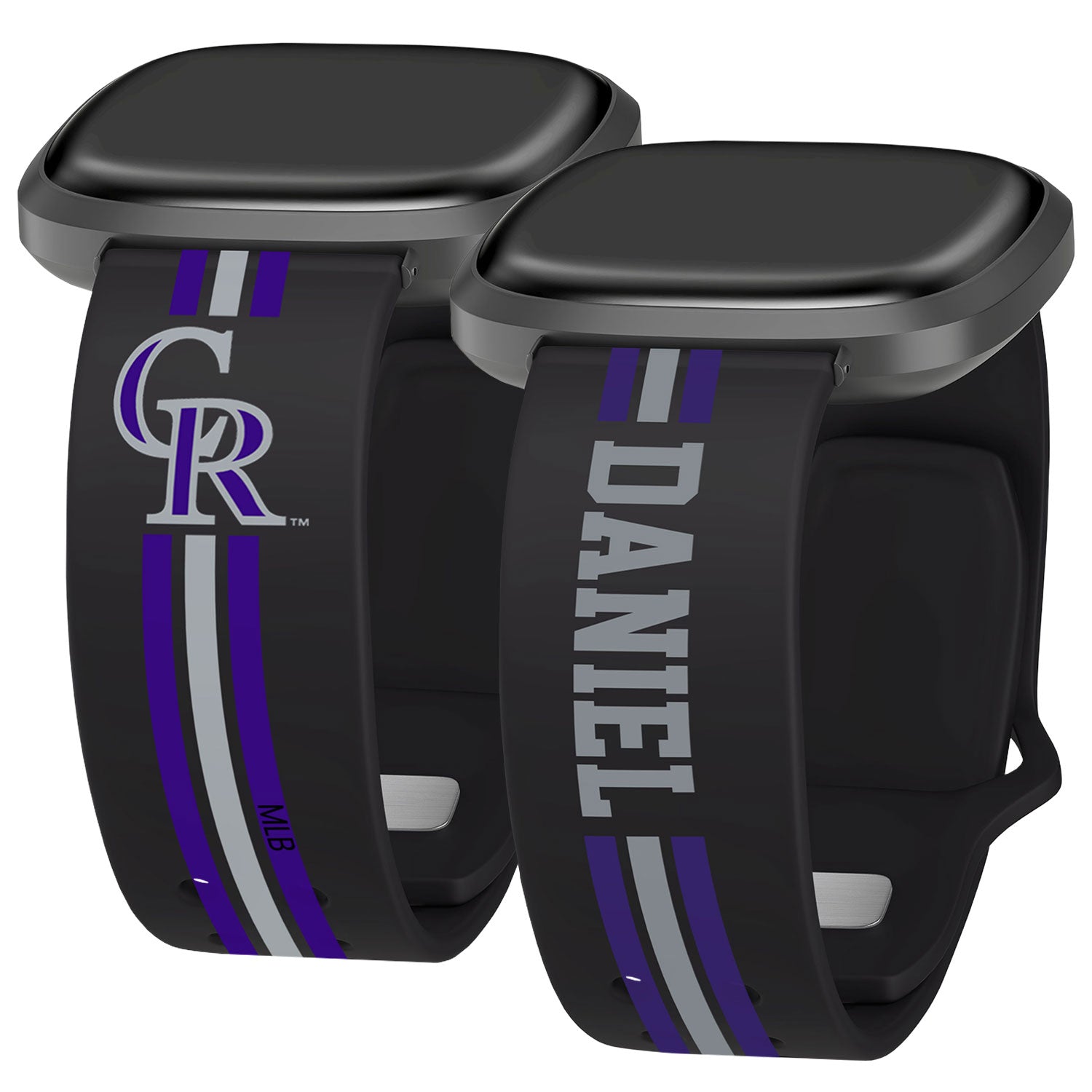 Colorado Rockies Custom Name HD Fitbit Versa 3 and Sense Watch Band