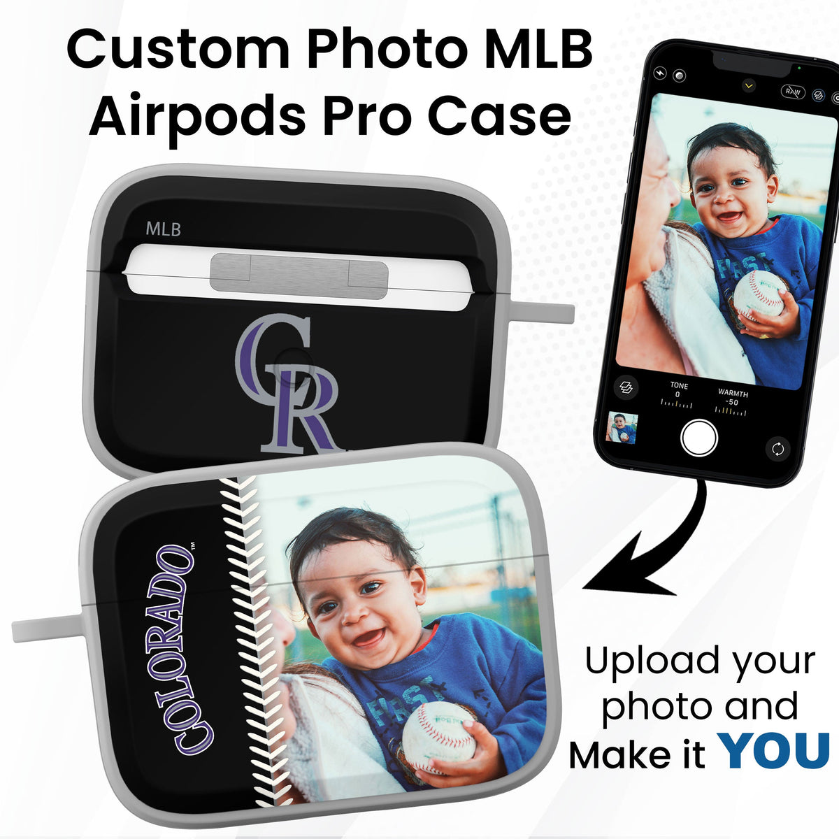 Colorado Rockies Custom Photo HDX Apple AirPods Pro Case Cover