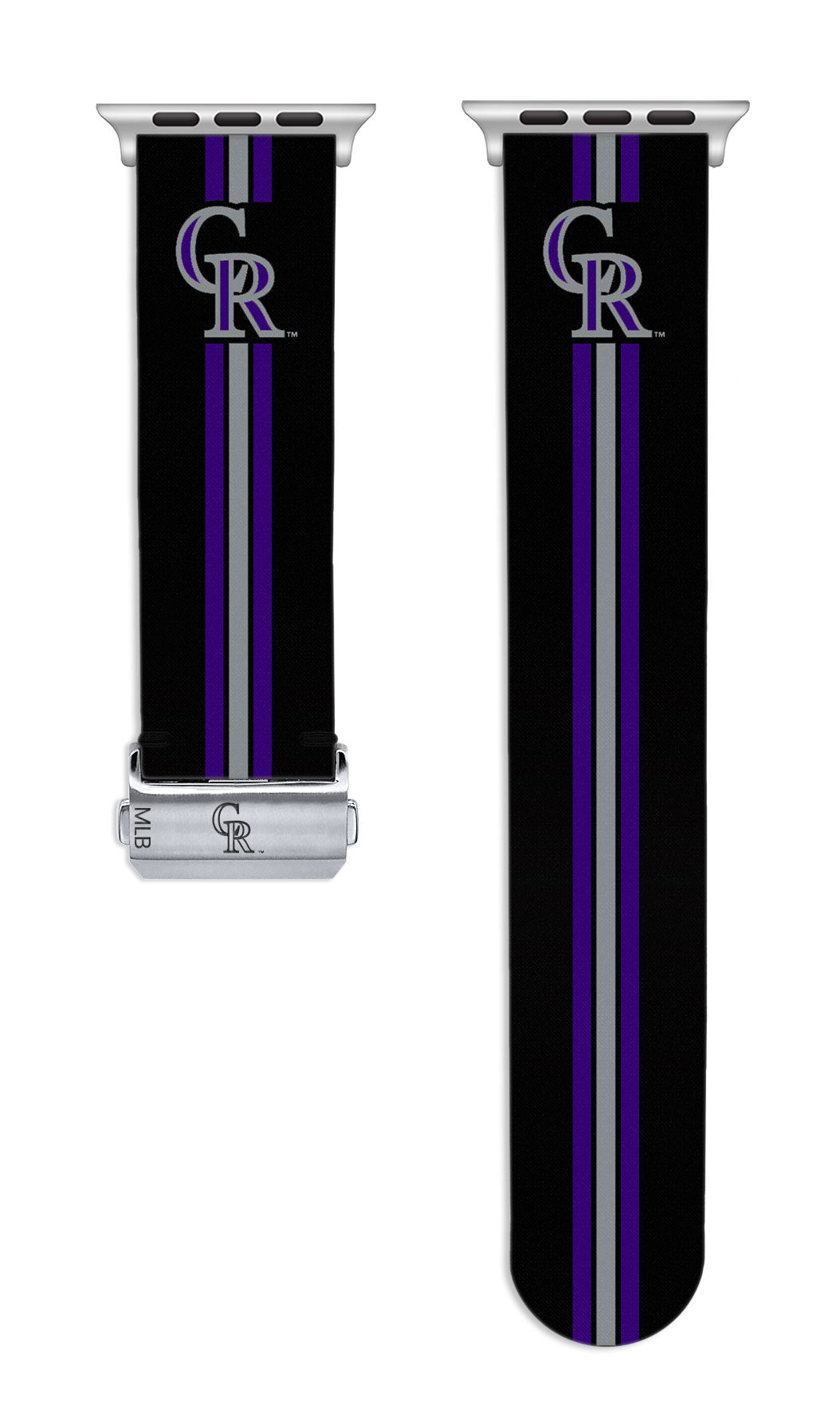 Colorado Rockies Full Print Watch Band With Engraved Buckle - Game Time