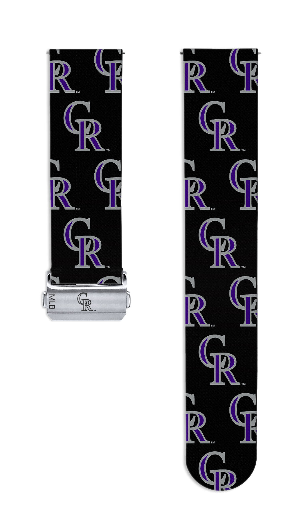 Colorado Rockies Full Print Quick Change Watch Band With Engraved Buckle - Game Time