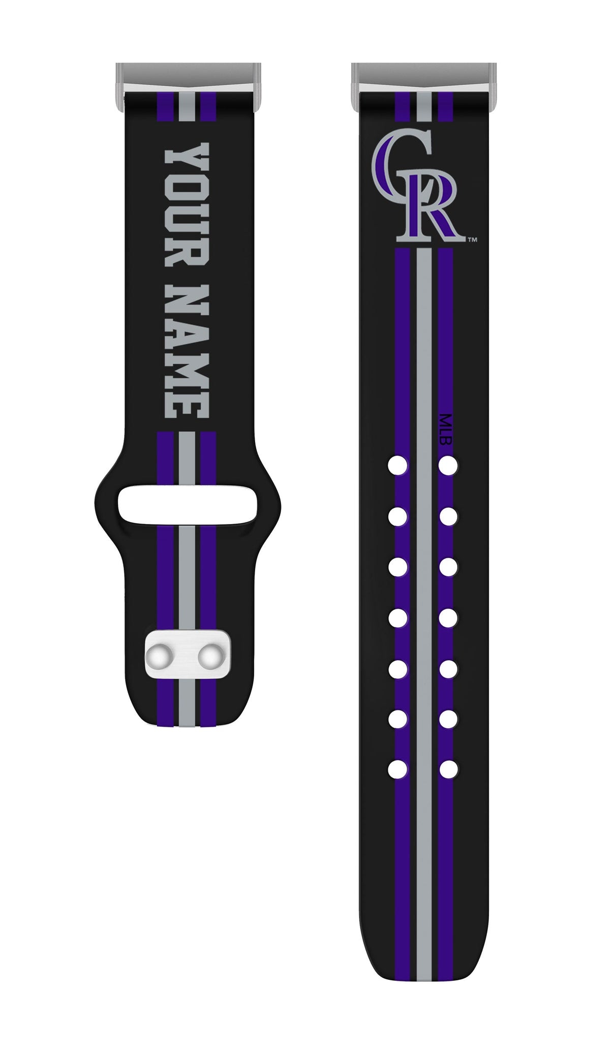 Colorado Rockies Custom Name HD Fitbit Versa 3 and Sense Watch Band