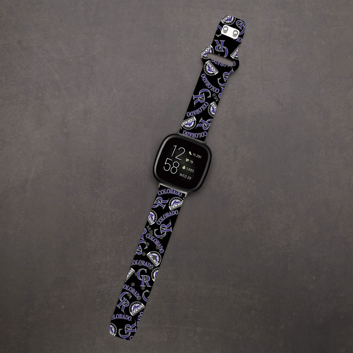 Colorado Rockies HD Fitbit Versa 3 and Sense Watch Band