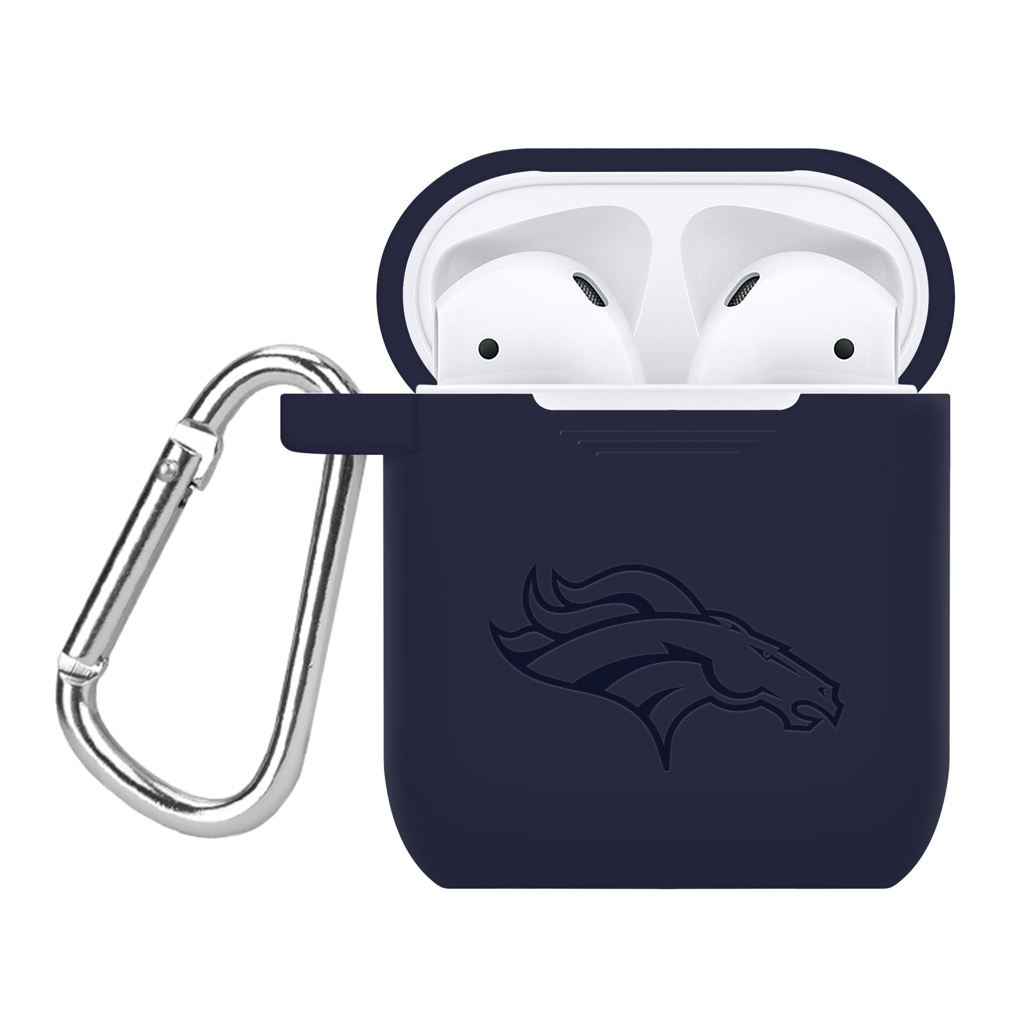 Game Time Denver Broncos Engraved Silicone AirPods Case Cover