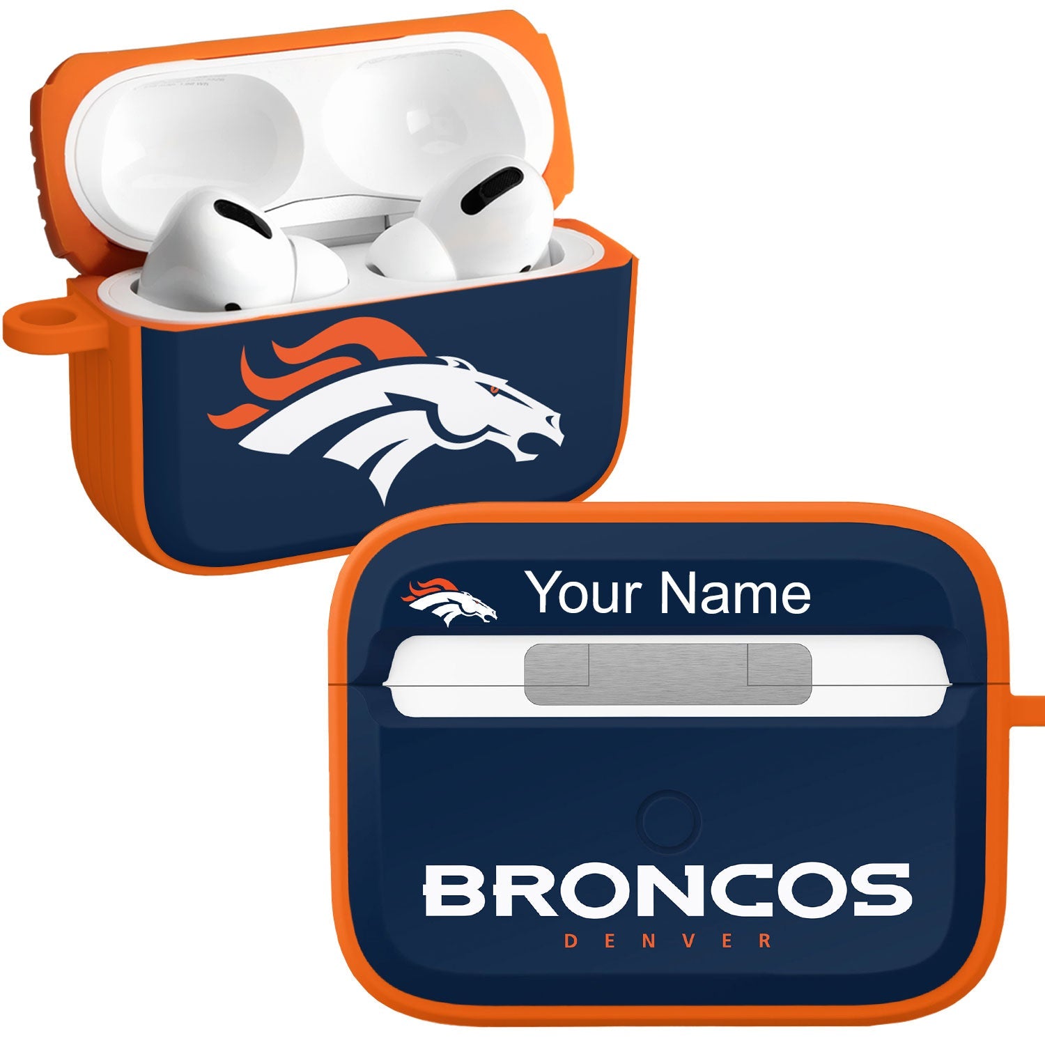 Denver Broncos HDX Custom Name Apple AirPods Pro Case Cover (Classic)