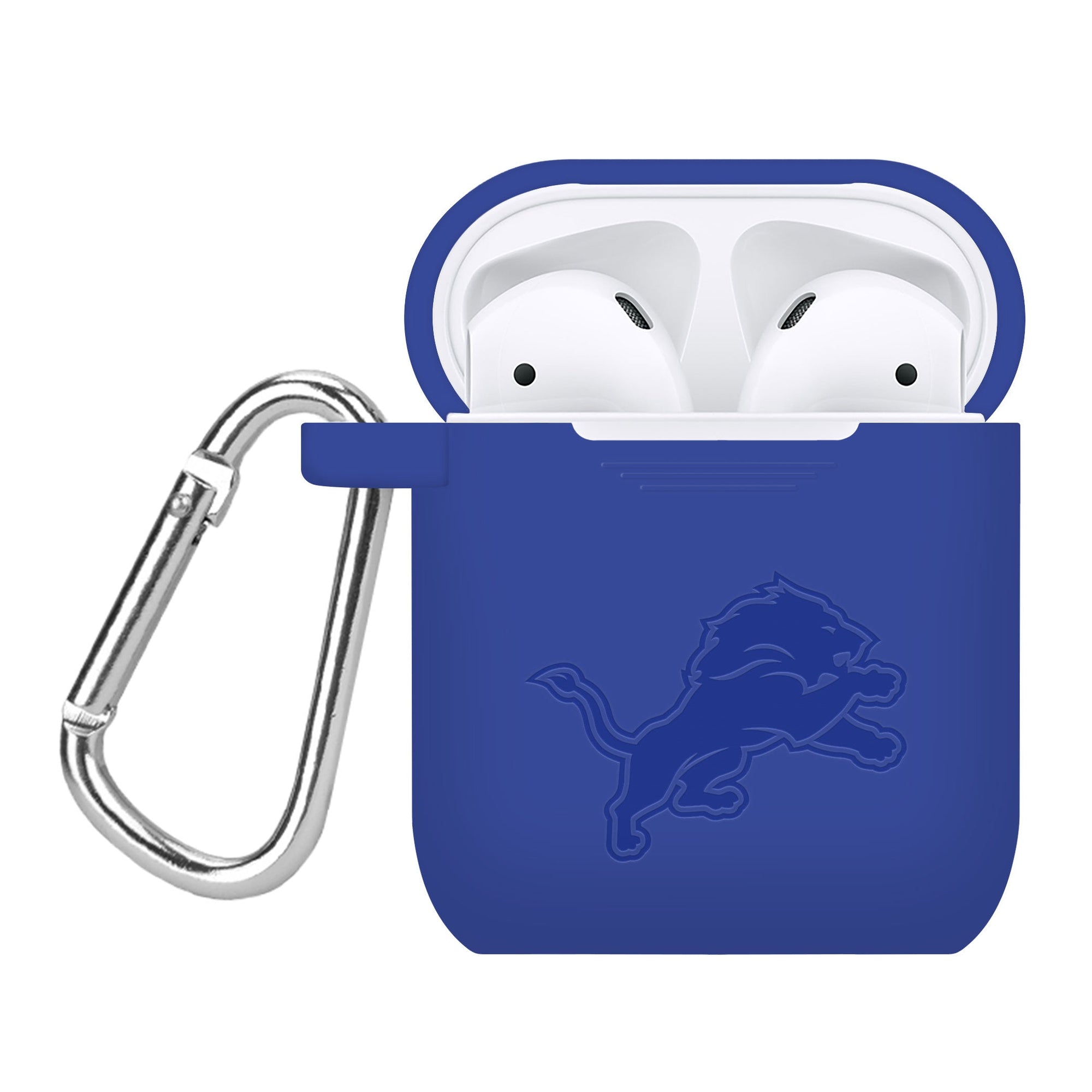Game Time Detroit Lions Engraved Silicone AirPods Case Cover