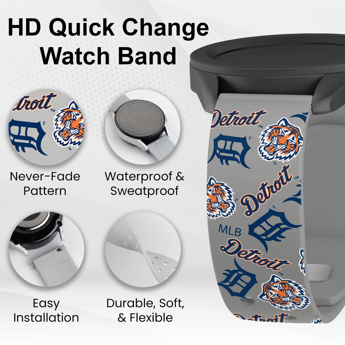 Detroit Tigers HD Samsung Galaxy Watch Band