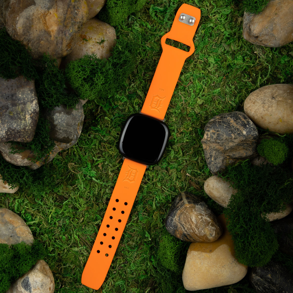 Game Time Detroit Tigers Engraved Silicone Sport Fitbit Watch Band