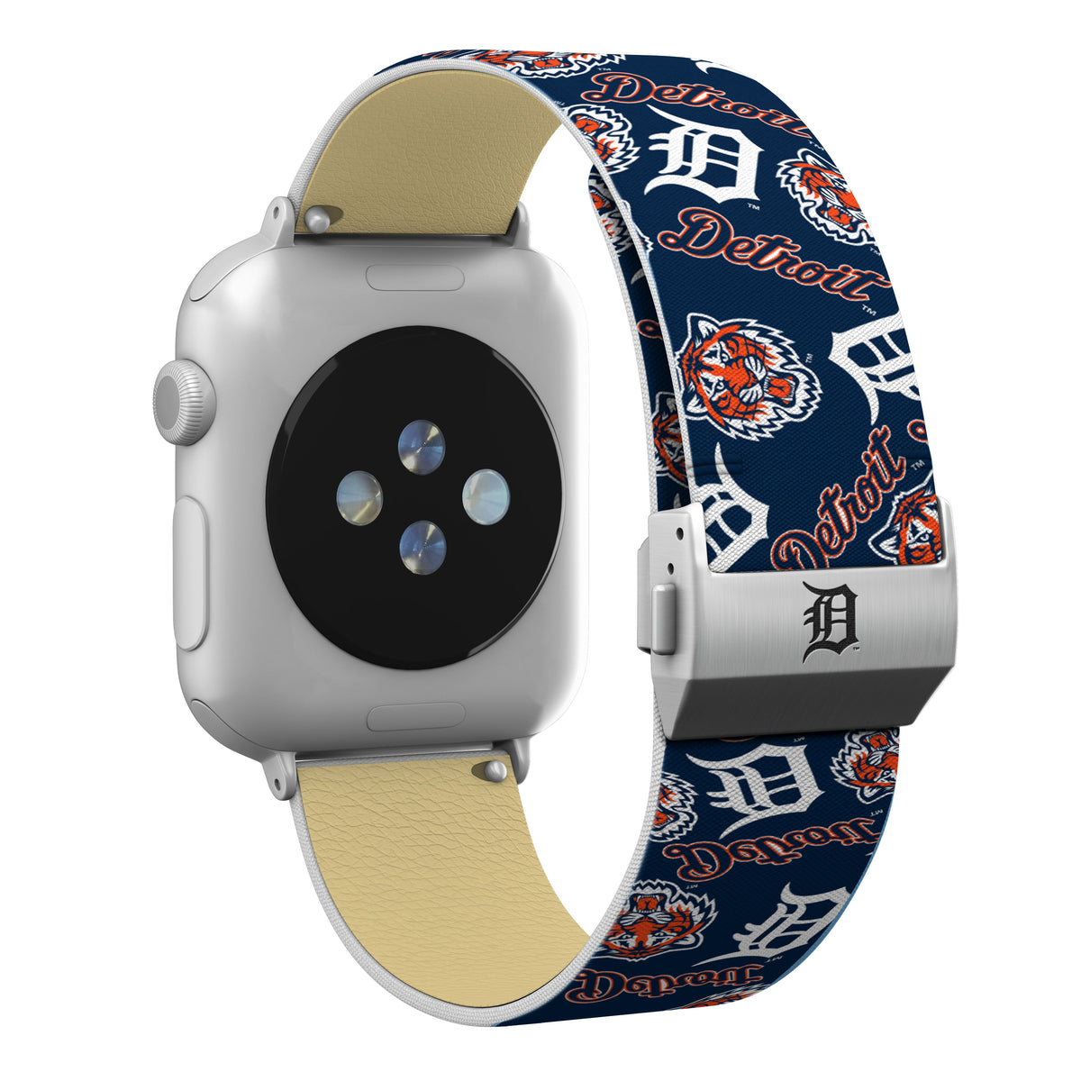 Detroit Tigers Full Print Watch Band With Engraved Buckle - Game Time