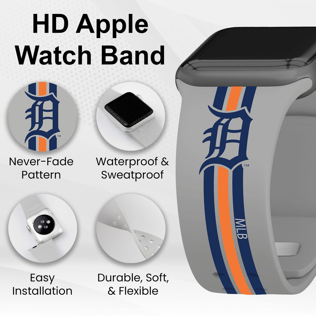 Detroit Tigers HD Apple Watch Band