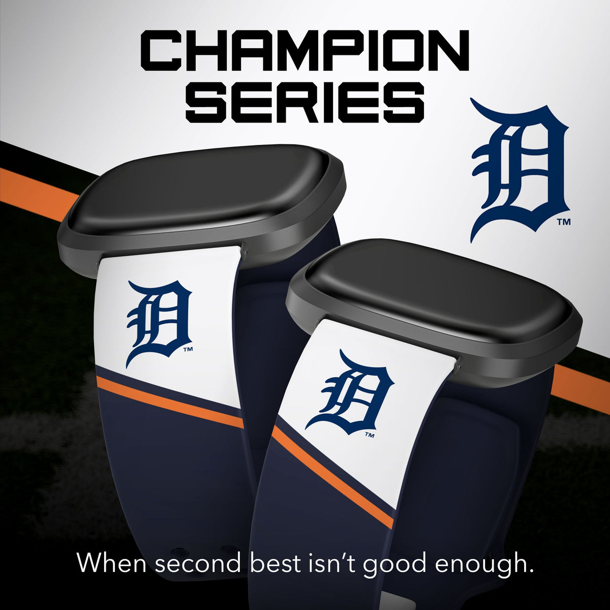 Detroit Tigers HD Champion Series Fitbit Versa 3 &amp; Sense Watch Band