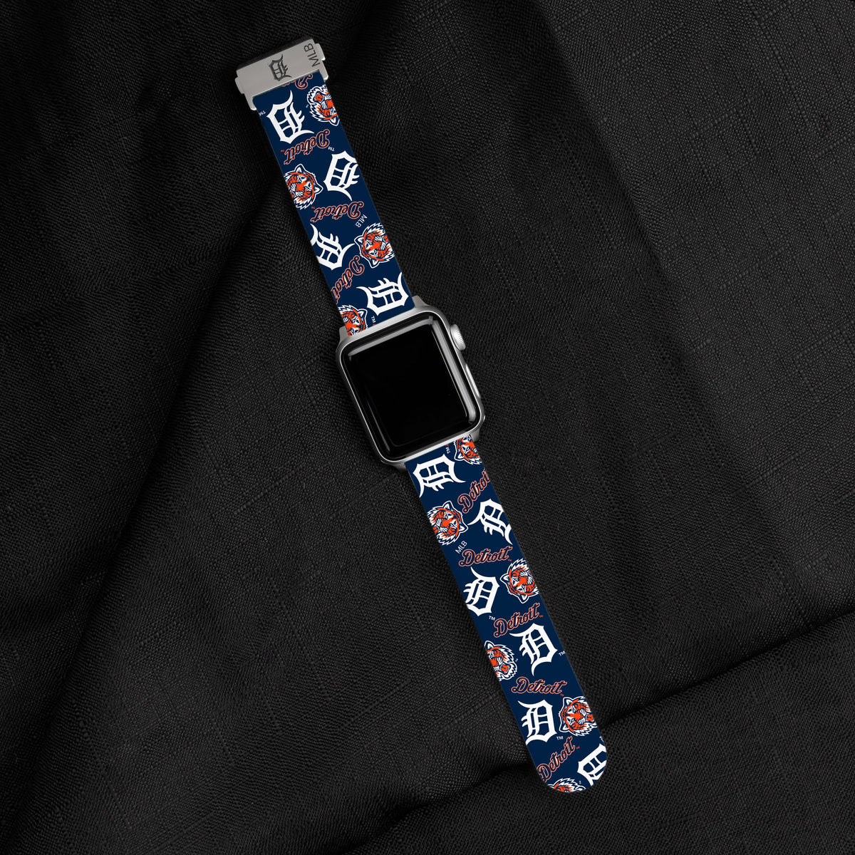 Game Time Detroit Tigers Signature Series Apple Watch Band With Engraved Buckle