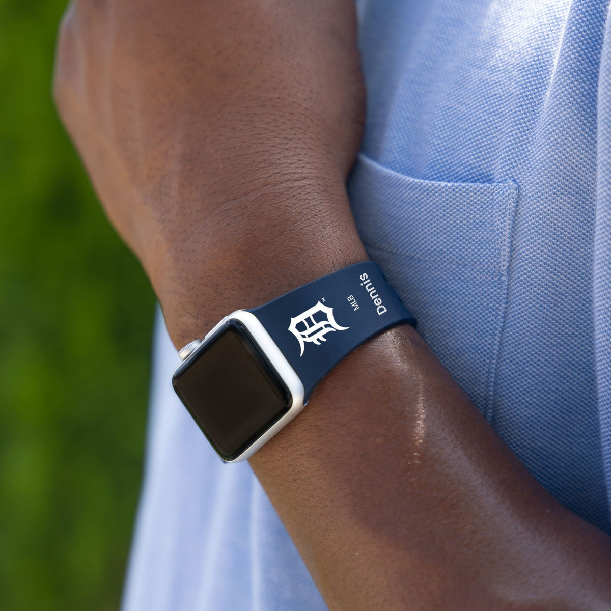 Detroit Tigers HD Custom Name Apple Watch Band