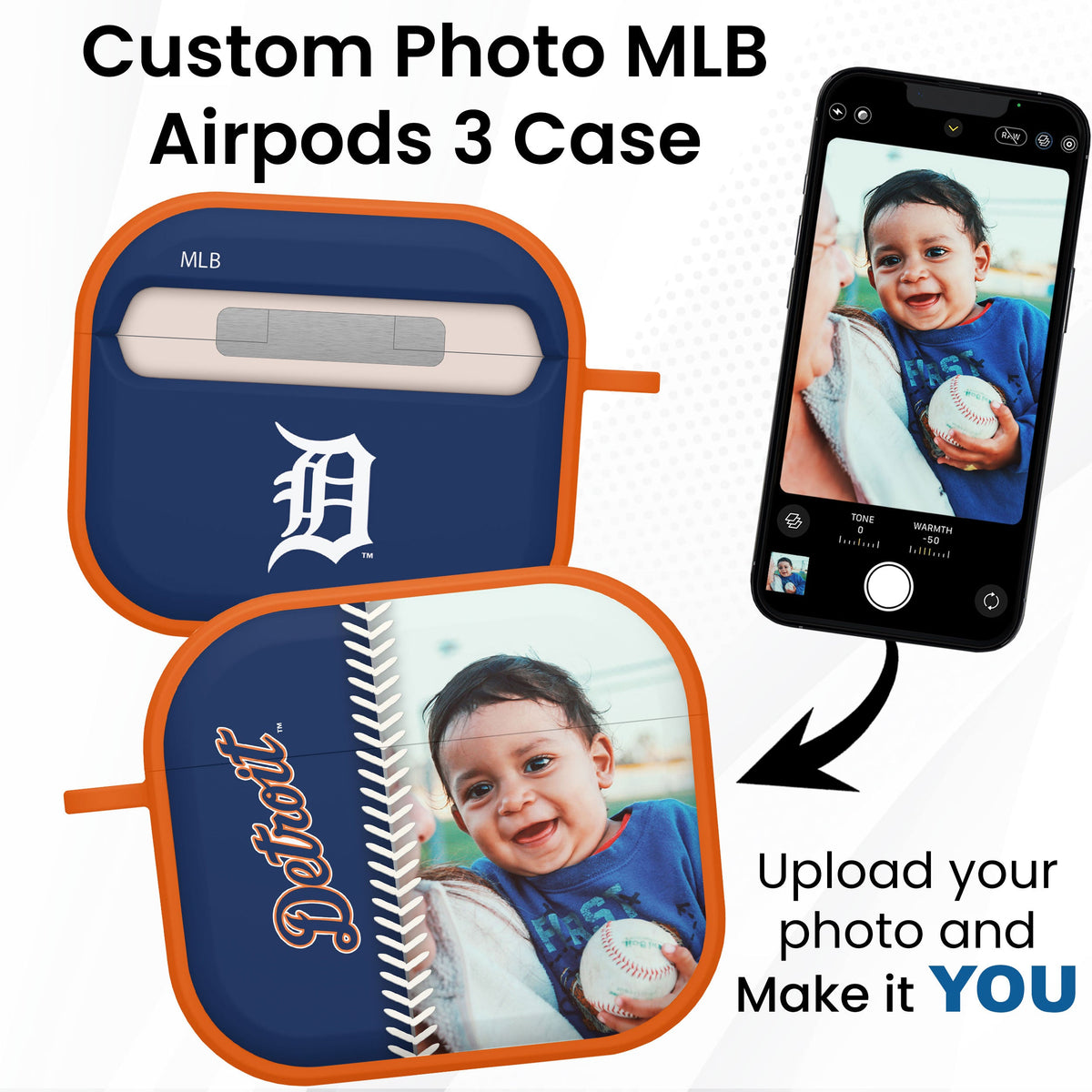 Detroit Tigers Custom Photo HDX Apple AirPods Gen 3 Case Cover