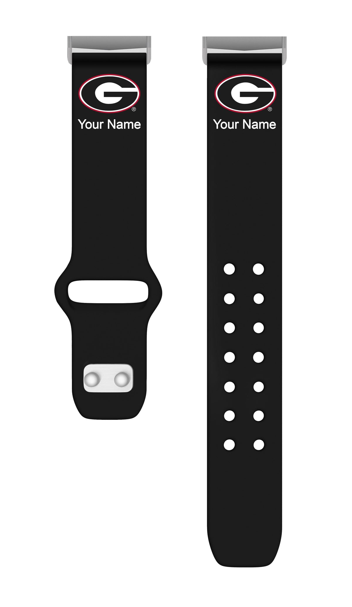 Affinity Bands Louisville Cardinals Custom Name HD Watch Band Compatible with Fitbit Versa 3 & Sense Black / Short