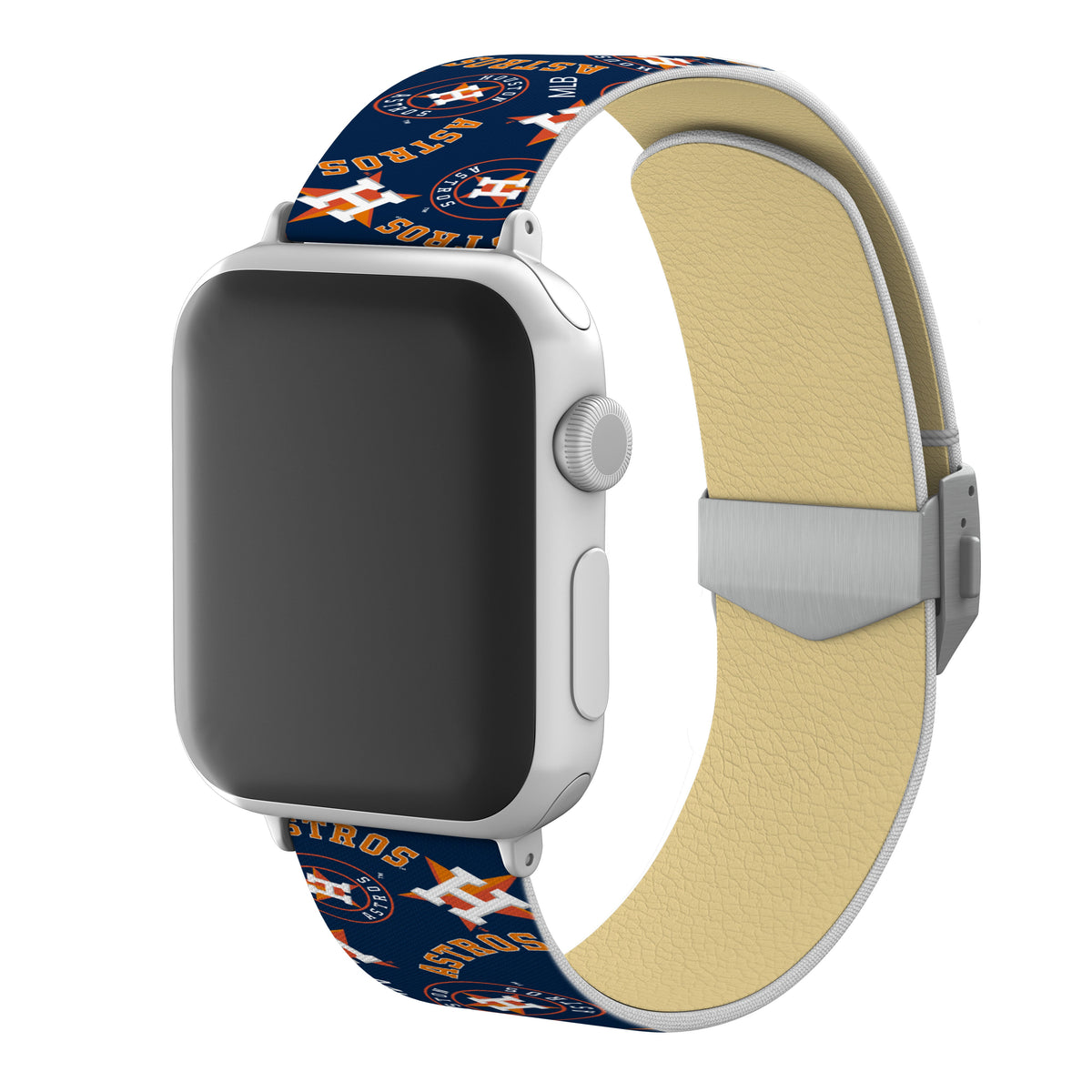 Houston Astros Full Print Watch Band  With Engraved Buckle - Game Time