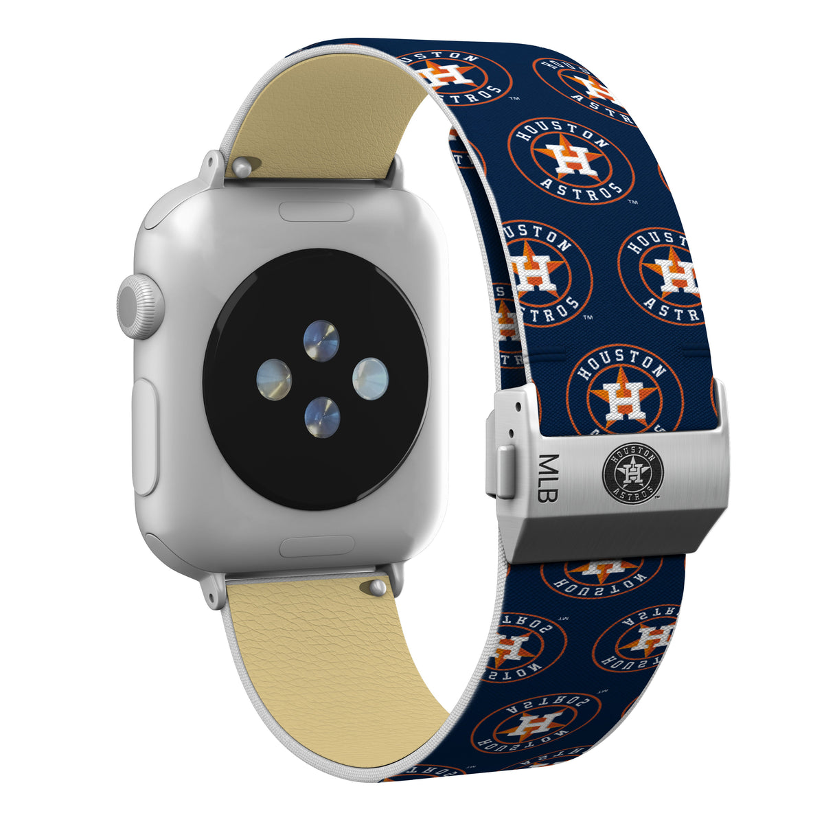 Houston Astros Full Print Watch Band  With Engraved Buckle - Game Time