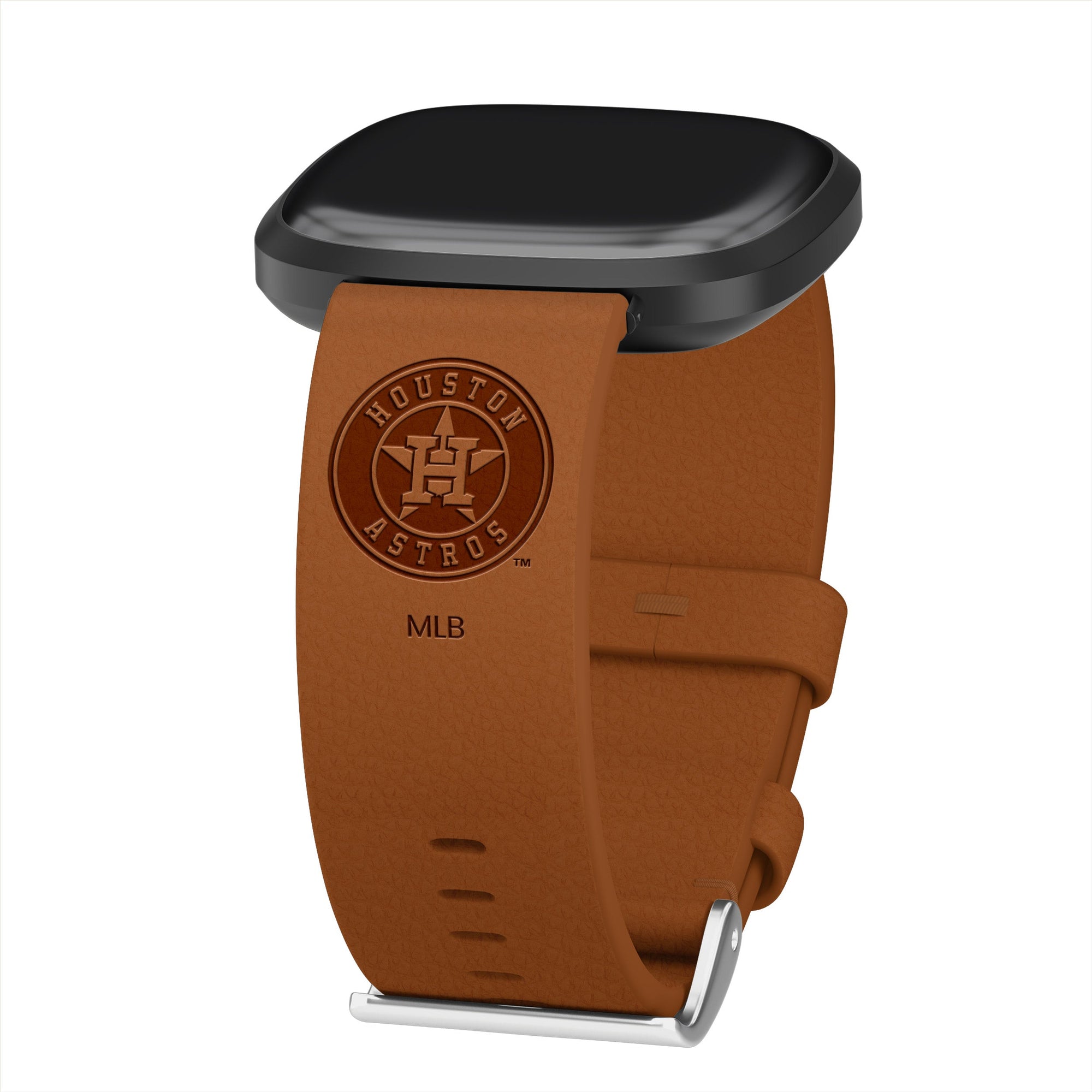 Houston Astros Leather Fitbit Watch Band