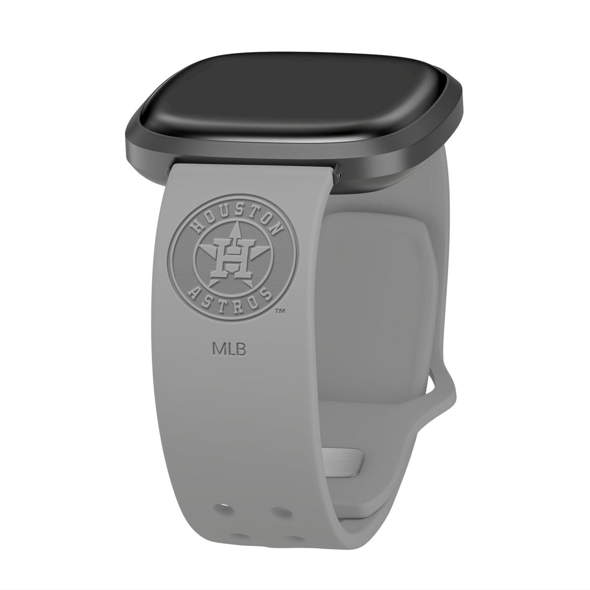 Game Time Houston Astros Engraved Silicone Sport Fitbit Watch Band