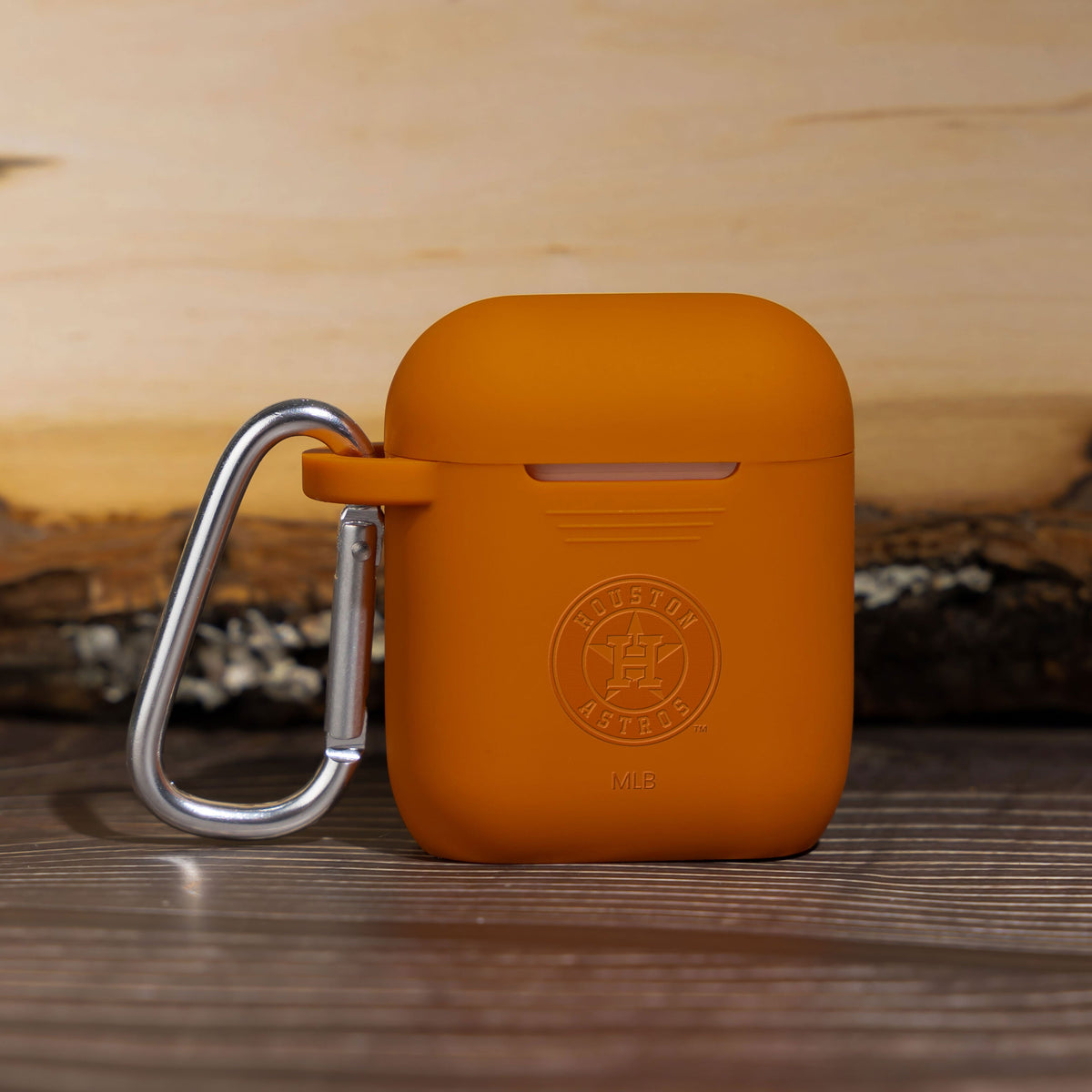 Game Time Houston Astros Engraved Silicone AirPods Case Cover