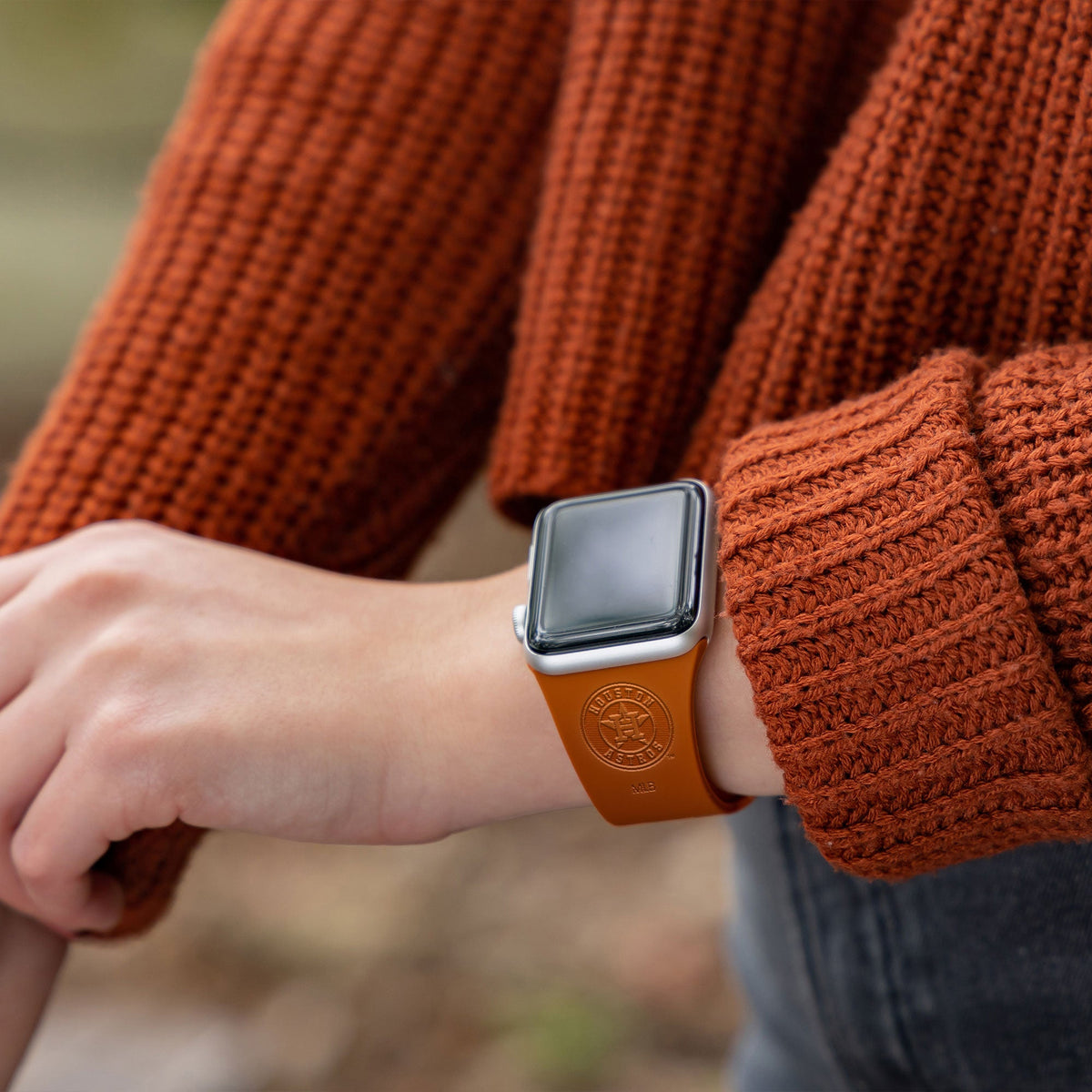 Game Time Houston Astros Engraved Apple Watch Band