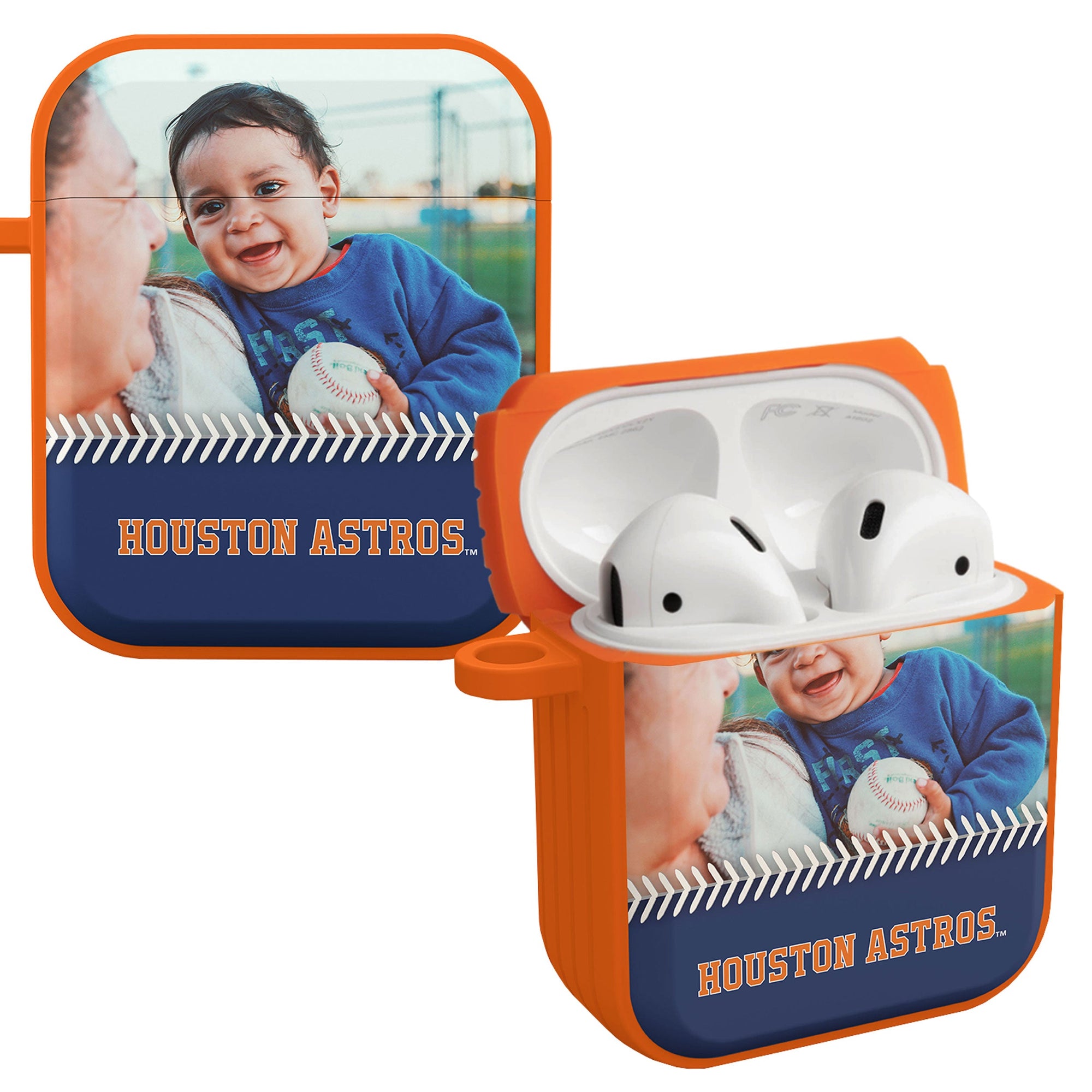 Houston Astros Custom Photo HDX Apple AirPods Gen 1 & 2 Case Cover