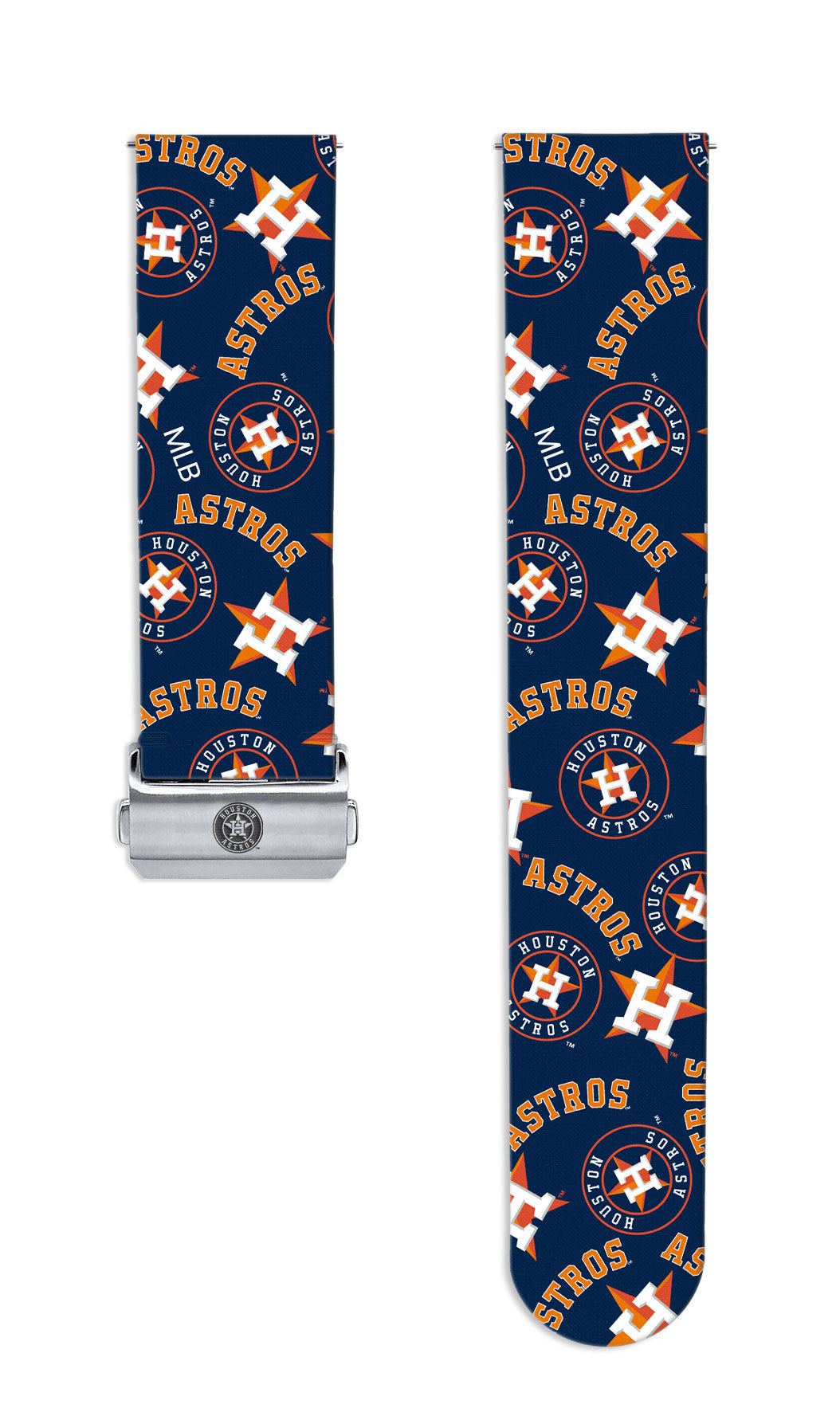 Houston Astros Full Print Quick Change Watch Band With Engraved Buckle - Game Time