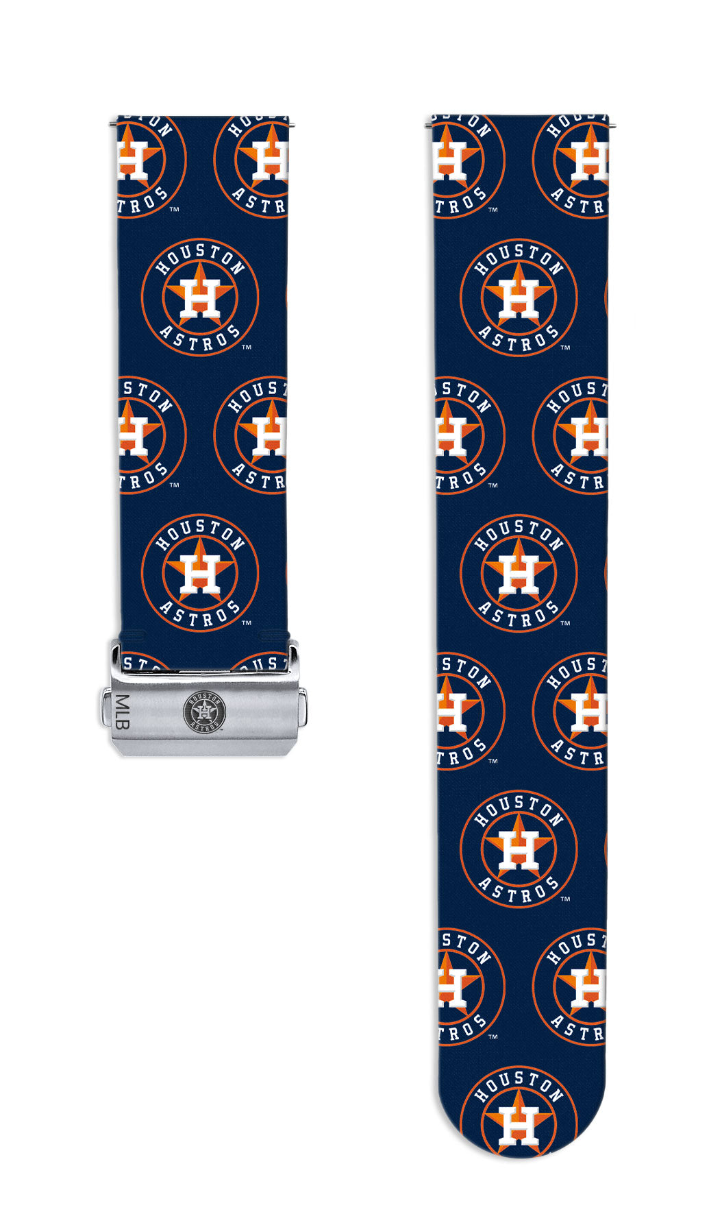 Houston Astros Full Print Quick Change Watch Band With Engraved Buckle - Game Time
