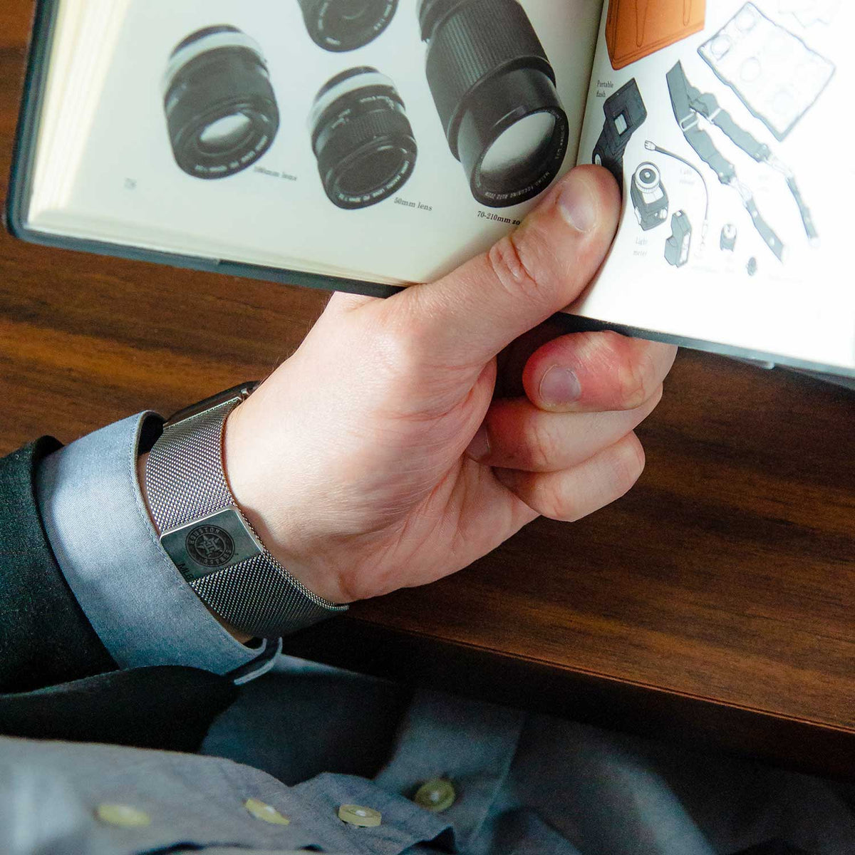 Houston Astros Stainless Steel Apple Watch Band - Game Time