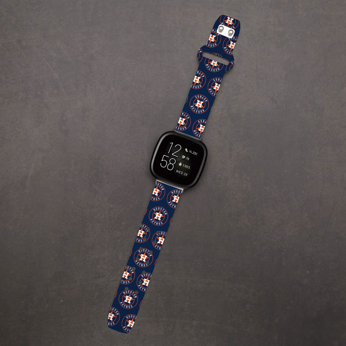 Houston Astros HD Fitbit Versa 3 and Sense Watch Band