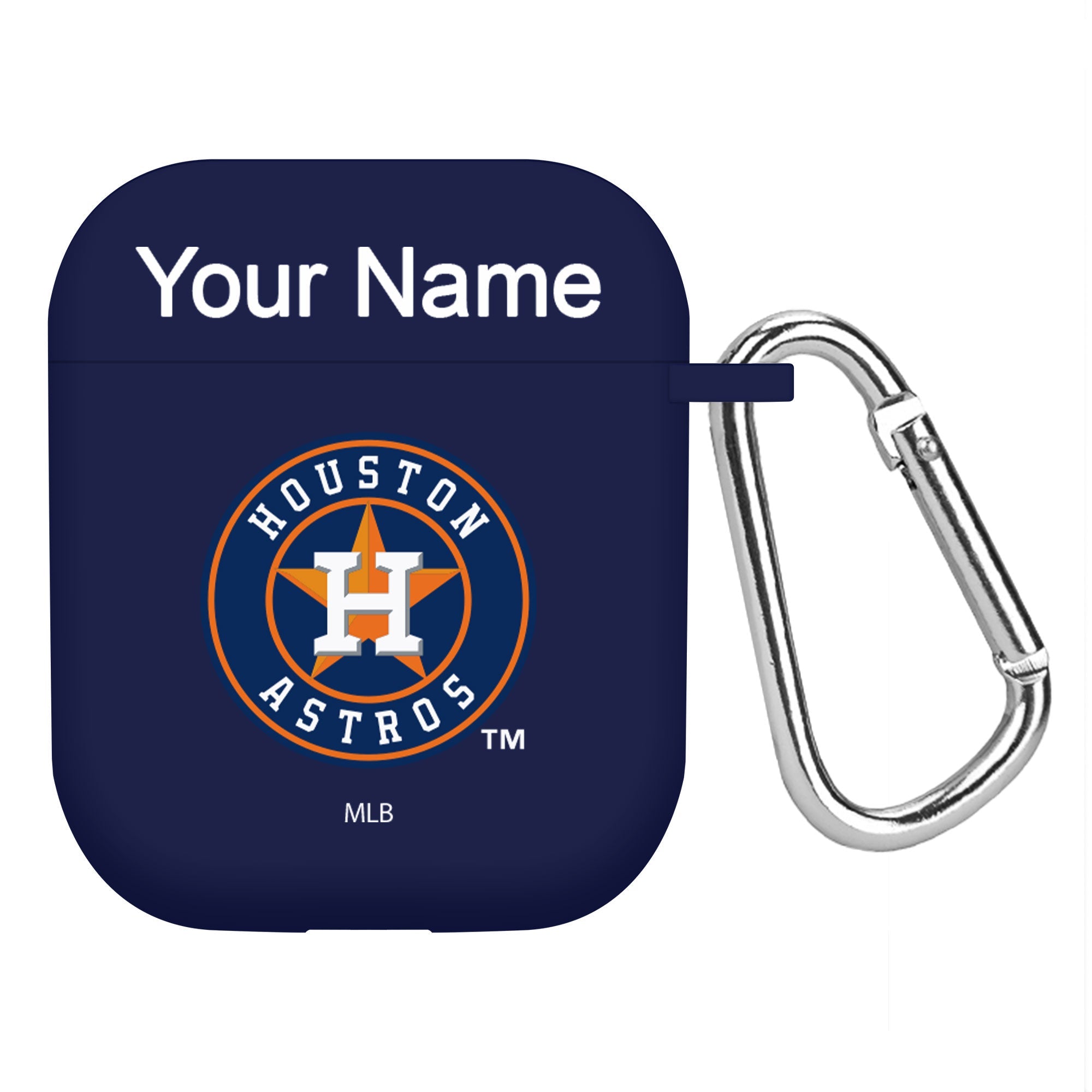 Game Time Houston Astros HD Custom Name Case Cover Compatible with Apple AirPods Gen 1 & 2 Battery Case