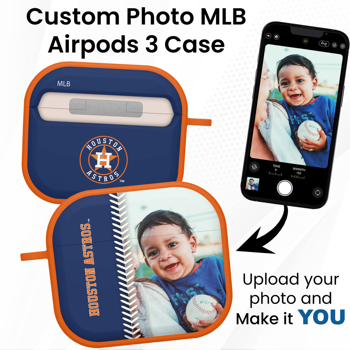 Houston Astros Custom Photo HDX Apple AirPods Gen 3 Case Cover
