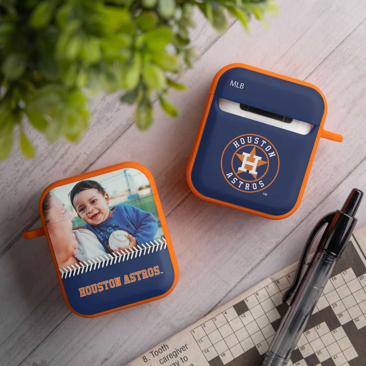 Houston Astros Custom Photo HDX Apple AirPods Gen 1 &amp; 2 Case Cover