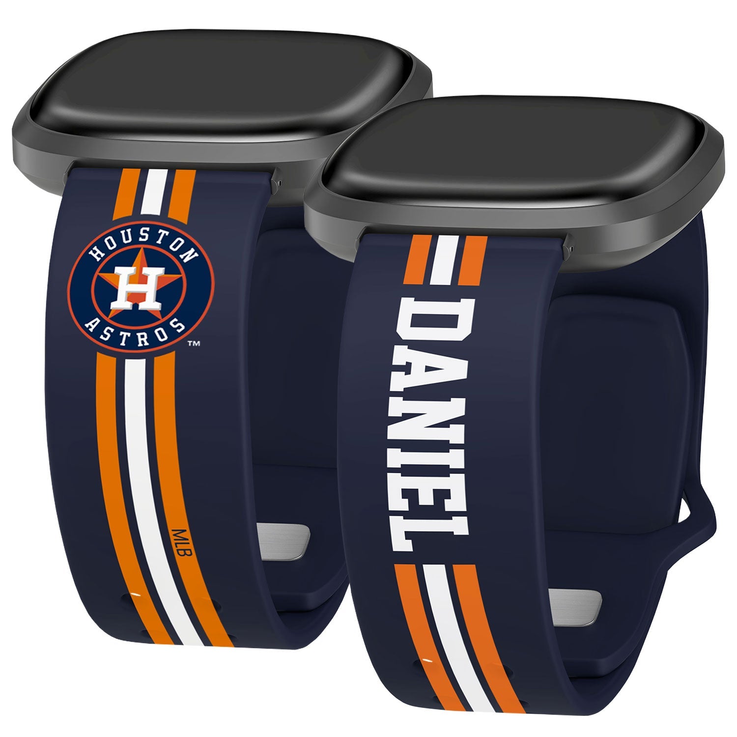 Houston Astros Custom Name HD Fitbit Versa 3 and Sense Watch Band