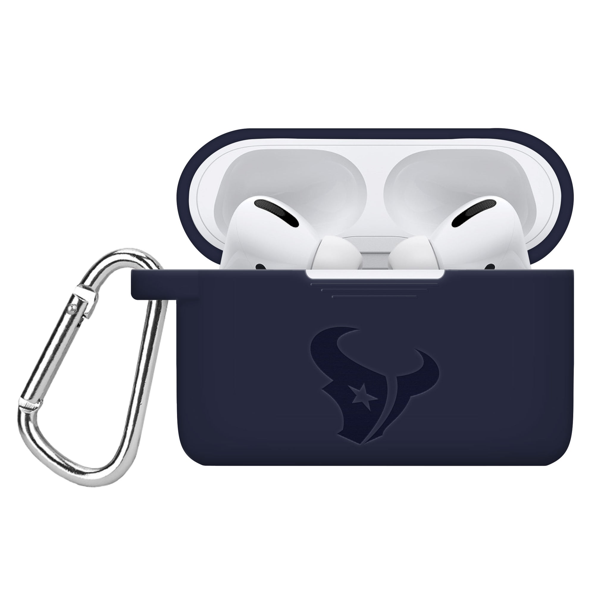 Game Time Houston Texans Engraved Silicone Airpod Pro Case Cover
