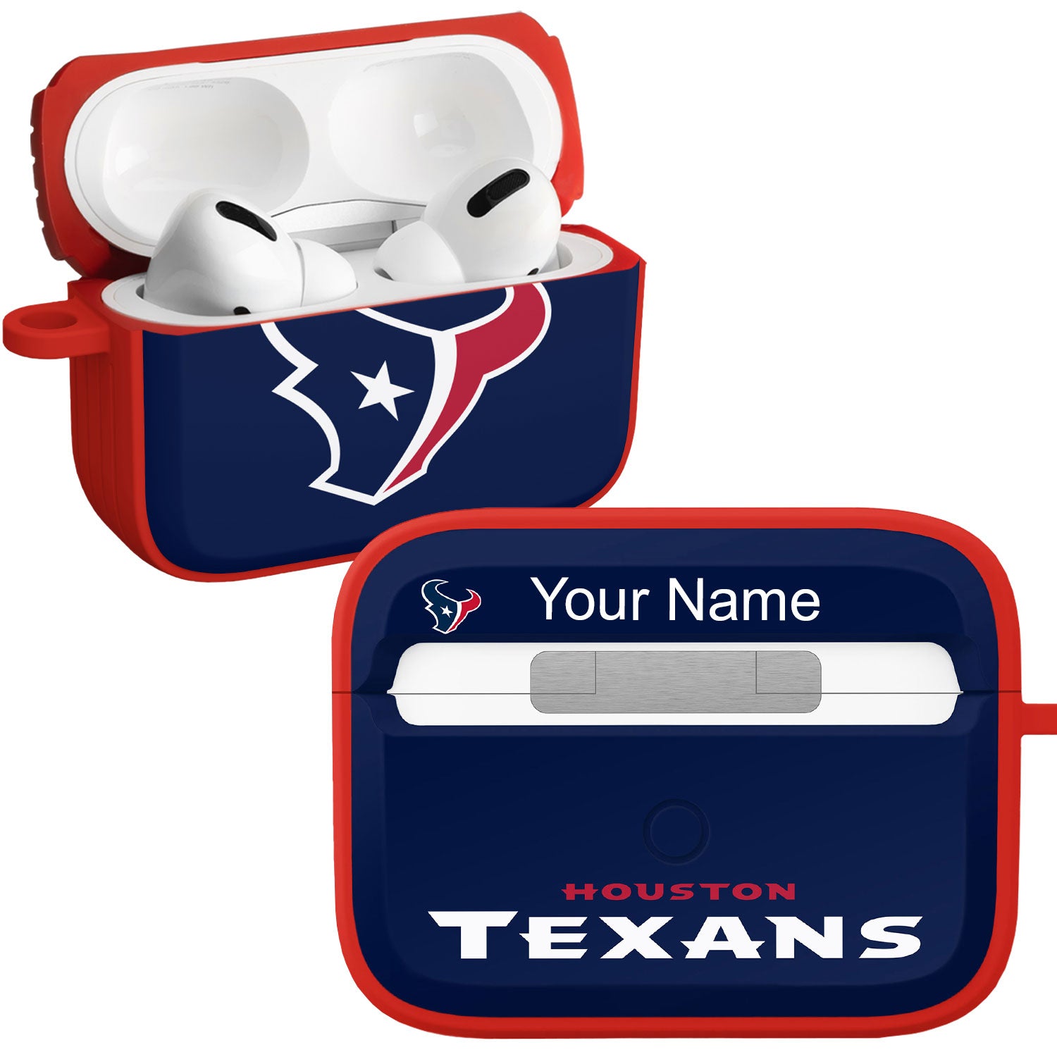 Houston Texans HDX Custom Name Apple AirPods Pro Case Cover (Classic)