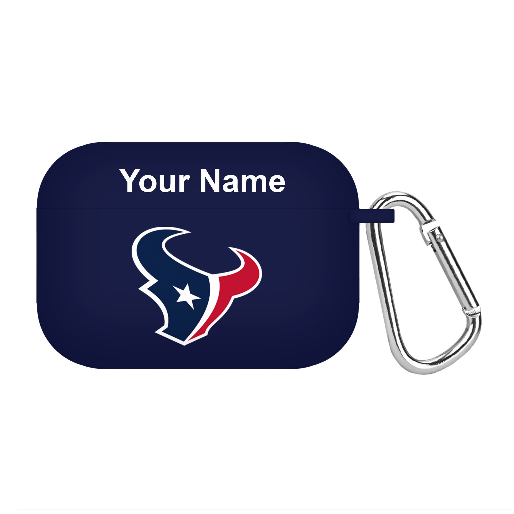 Houston Texans Custom Name HD Apple AirPods Pro Case Cover (Navy)