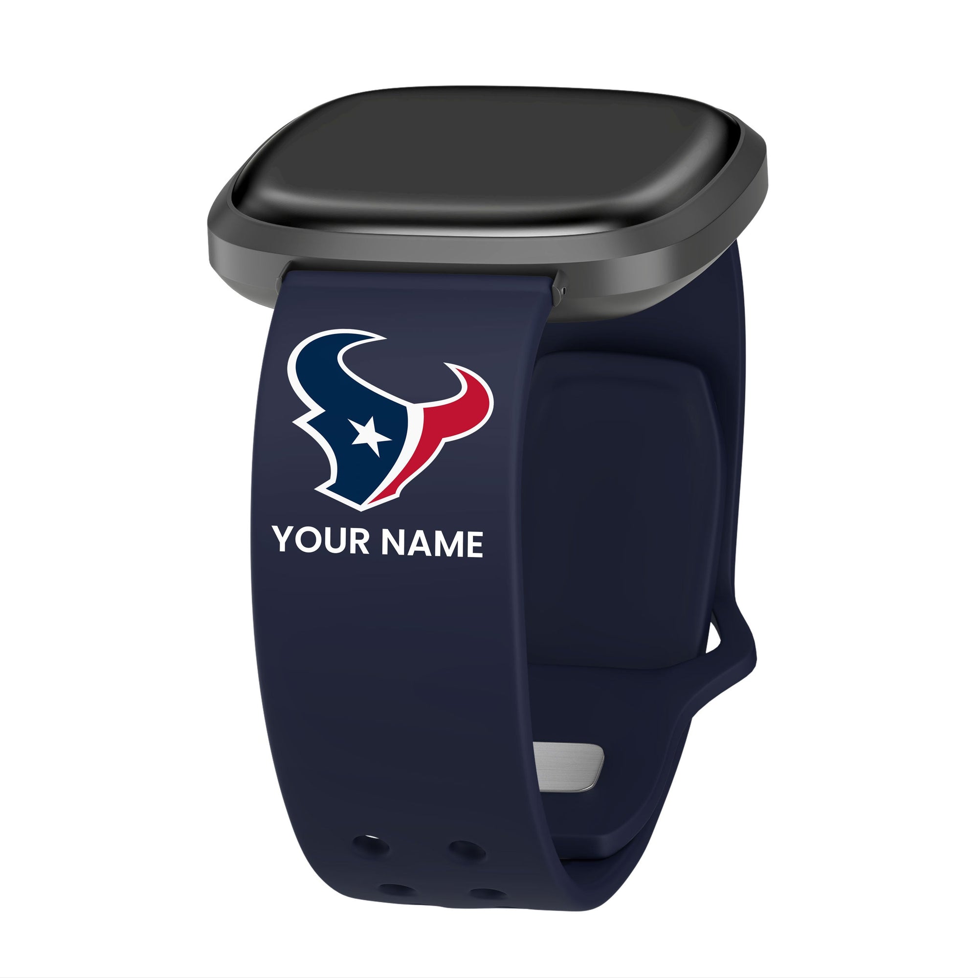 GAME TIME Houston Texans Custom Name HD FitBit Versa 3 & Sense Watch Band