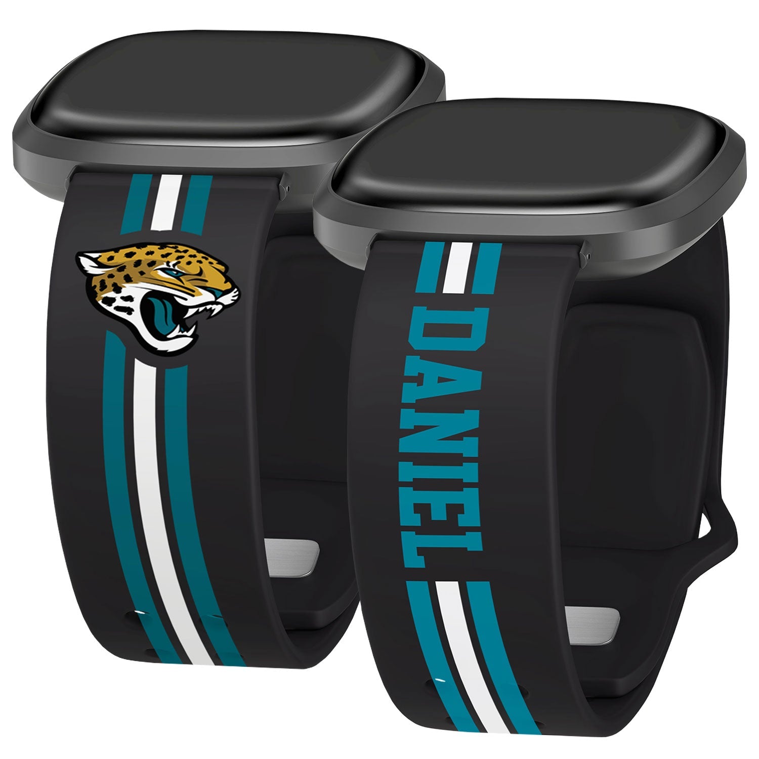 Jacksonville Jaguars Custom Name HD Fitbit Versa 3 and Sense Watch Band