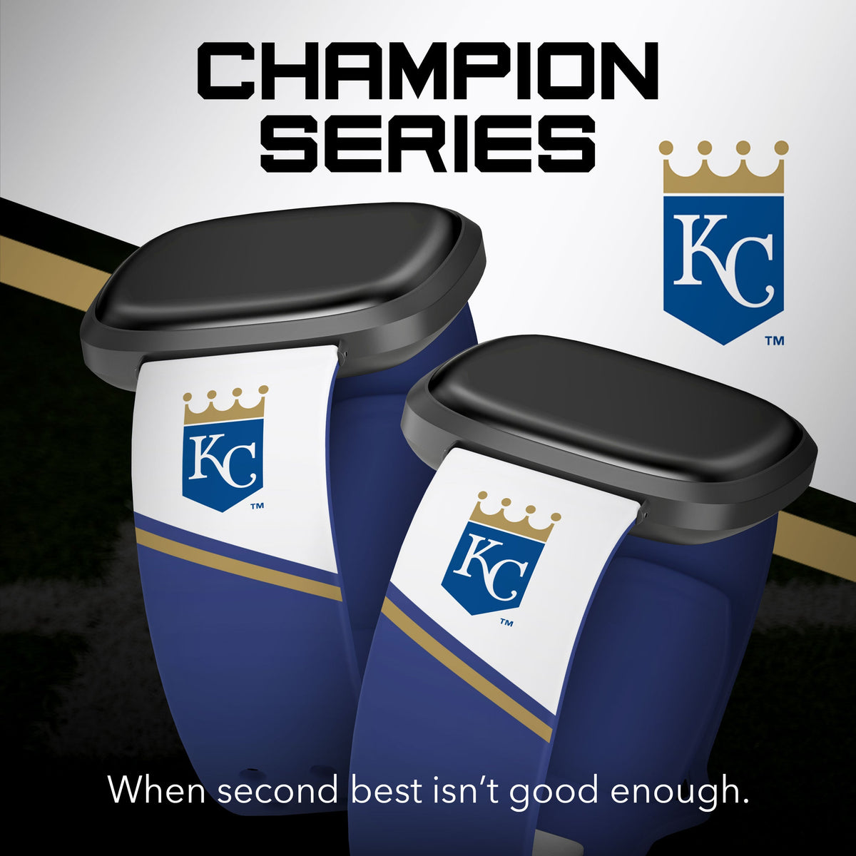 Kansas City Royals HD Champion Series Fitbit Versa 3 &amp; Sense Watch Band